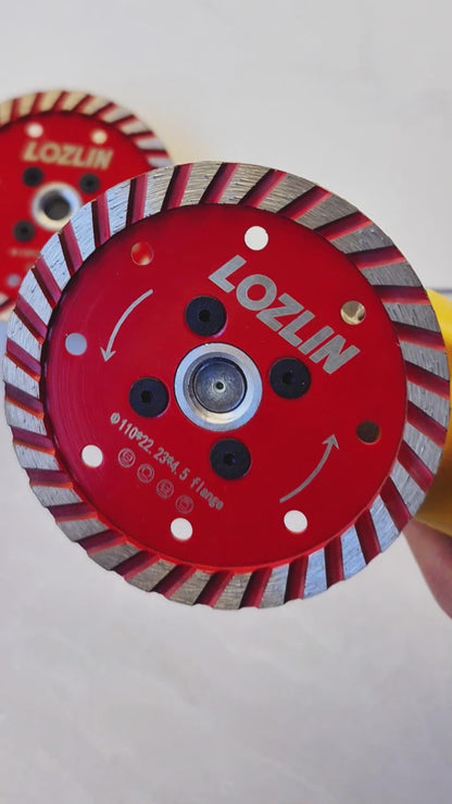 4.3" (110mm) Diamond Saw Blade - Cutting & Grinding for Granite, Concrete & Stone - 5/8-11 M14 M10 Arbor Angle Grinder Blade for Chamfering/Trimming/Shaping
