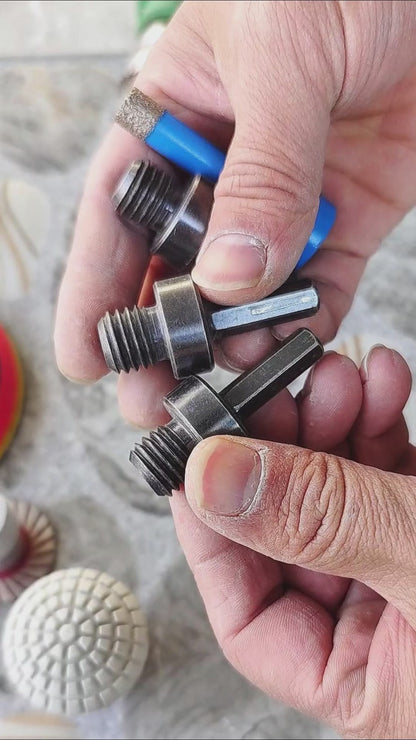 Hexagonal Connecting Rod Adapter - Converts Hand Drill to Angle Grinder/Polisher - Inch Thread Power Tool Accessory for Buffing & Grinding