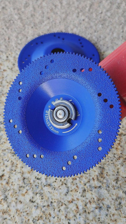 2PCS 5" (125mm) Diamond Grinding Wheels - Brazed Cup Blades for Quartz, Marble & Tile Edges - Dry Cutting & Chamfering Discs for Angle Grinders