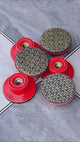 4 Stück 2 Zoll (50 mm) galvanisierte Diamant-Schleifscheiben – 5/8 Zoll-11 M14 M10 Gewinde für Marmor, Quarz und Keramik – Zubehör für kleine Trimm- und Schleifwinkelschleifer