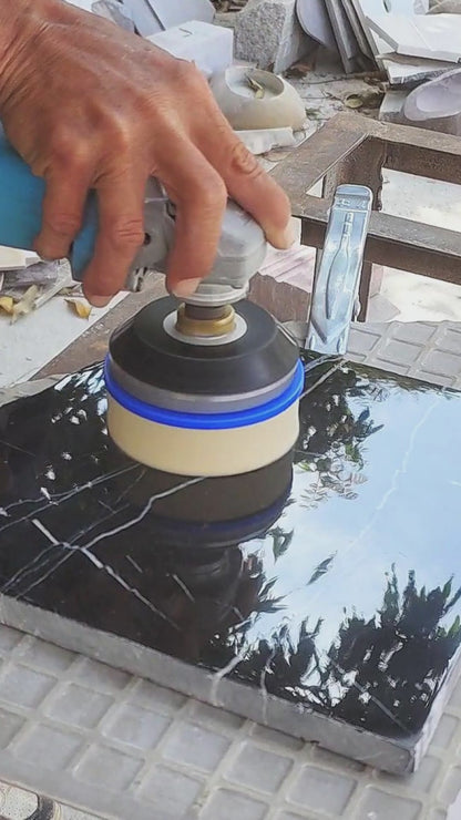 Thickened wool polishing wheel with aluminium alloy screw joints, suitable for stone,wood,glass,ceramics, metal, car polishing, up to a mirror effect