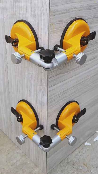 2PCS 90°-270° Adjustable Suction Cup Alignment Jig - Seamless Splicing & Leveling Tool for Granite, Tile & Stone Countertops - Professional Grade Installation Kit