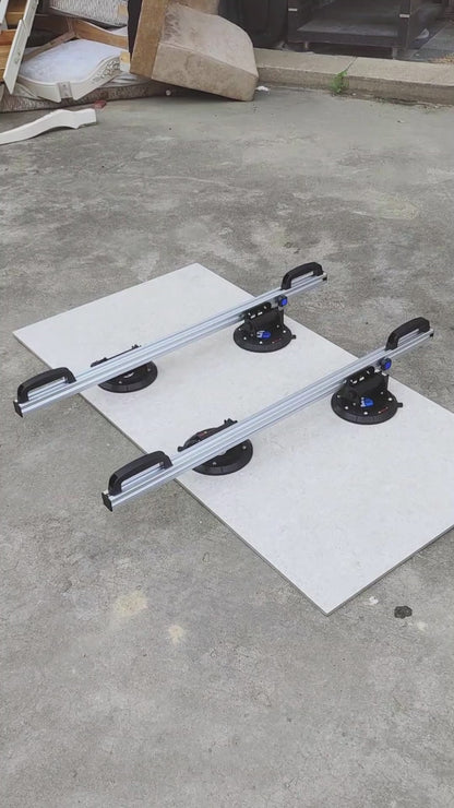 Heavy-Duty Slab Suction-Cup Tool for Lifting Up to 265 lbs - Large Lifting Tool for Porcelain Tile, Glass, and Stone Installation and Transport with Suction-Cup Attachment