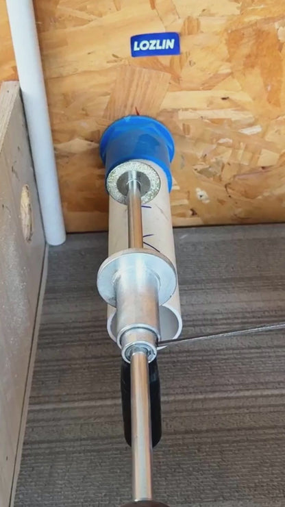 LOZLIN PVC-Rohrschneider für den Innenbereich mit Diamantkorn-Schneidrad und 7-Zoll einstellbarer Tiefe für 1-1/2 bis 8 Zoll, 1/4 Zoll Sechskantschaft für Schlagschrauber