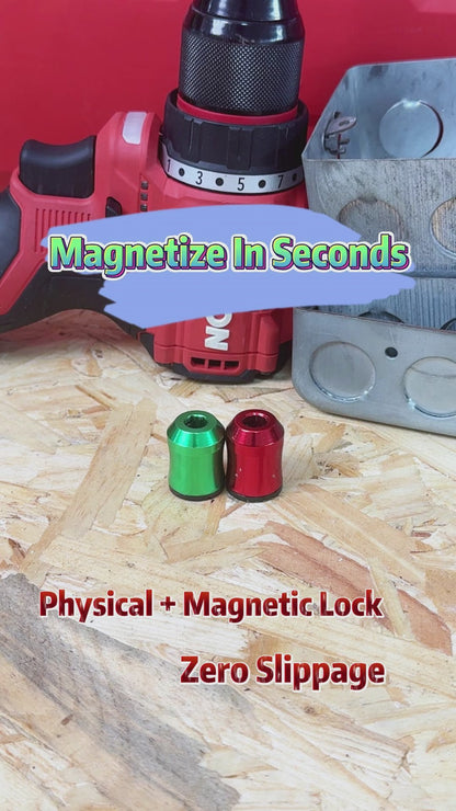 2/4 Stück starker Magnetschraubenring, 1/4 Zoll / 6,35 mm Universeller Magnetschraubenring Bit für Sechskantschraubendreher und Power Bits Screwring Powerbits